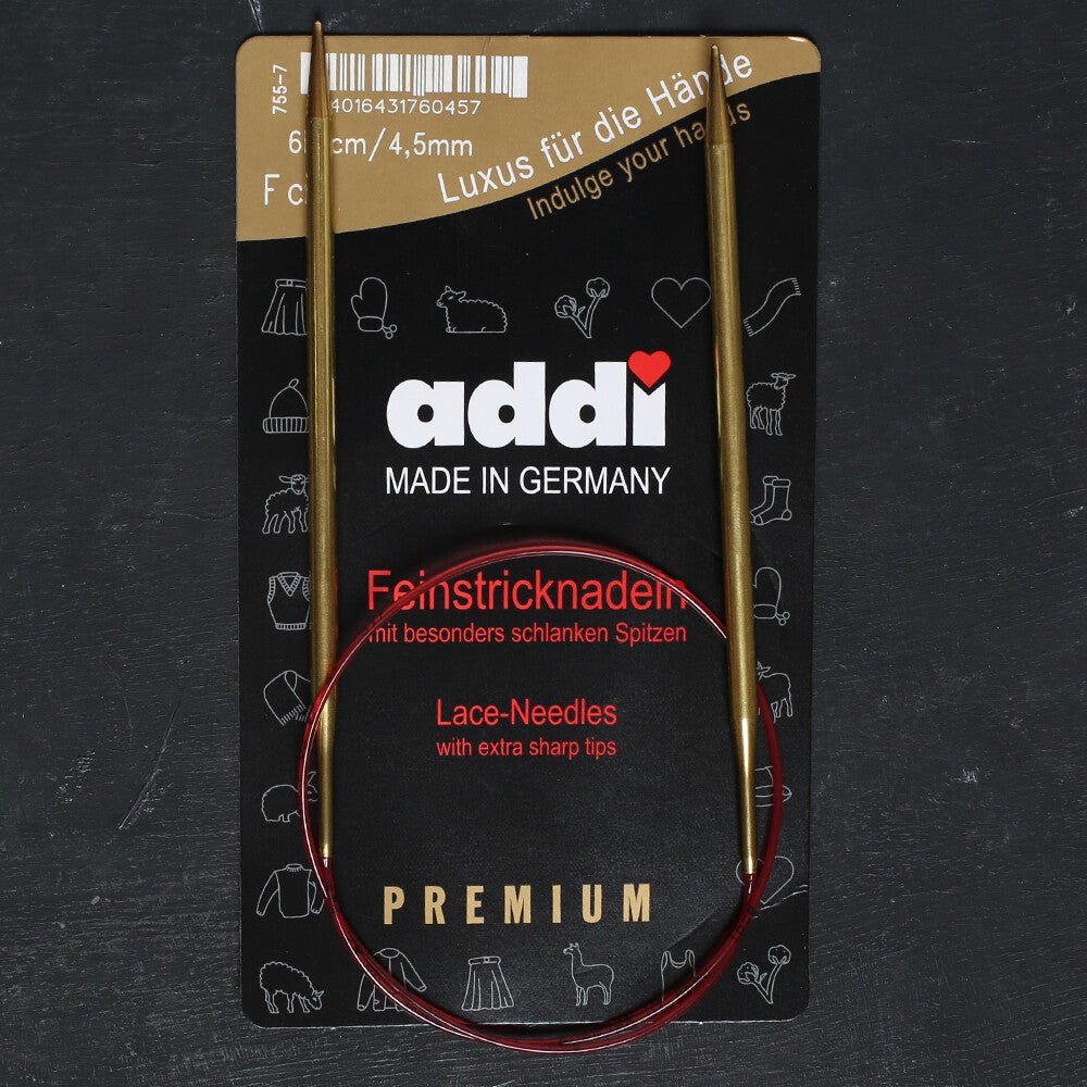 Addi 4,5mm 60cm Klasik Misinalı Dantel Şişi - 755-7 - Hobium